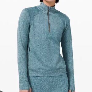 Lululemon Athletica Blue Zip Up Sweater